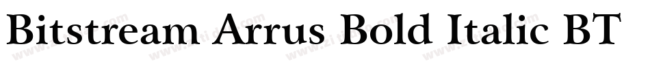 Bitstream Arrus Bold Italic BT字体转换